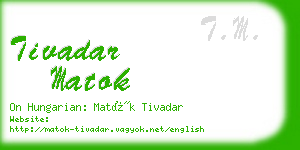 tivadar matok business card